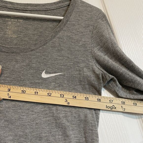 The Nike Tee long sleeve womens grey sz S athleisure casual soft - Picture 7 of 7